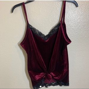 No Boundaries Burgundy Tank Top